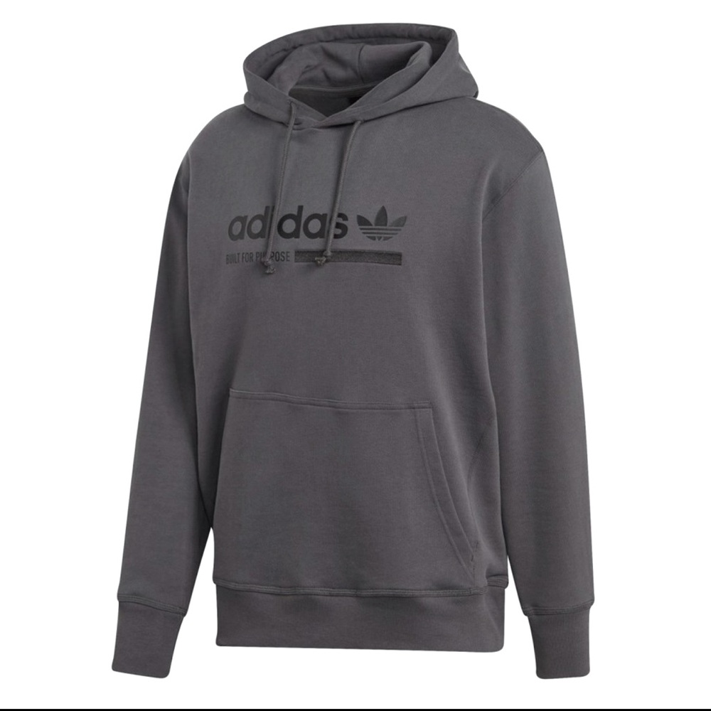 ADIDAS Kaval Graphic Hoodie - Grey/Black - Men's Small - Gently Used
